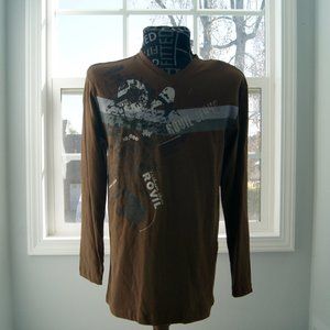 Liquid Long Sleeve T-shirt Brown Medium Youth NWT